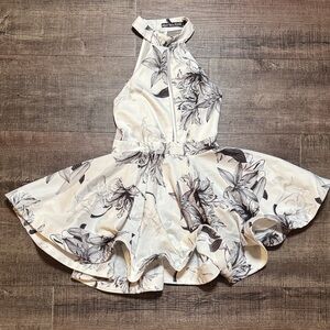 Hearts on Fire Cream and Black Floral Dress